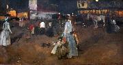 George Hendrik Breitner An Evening on the Dam in Amsterdam oil on canvas
